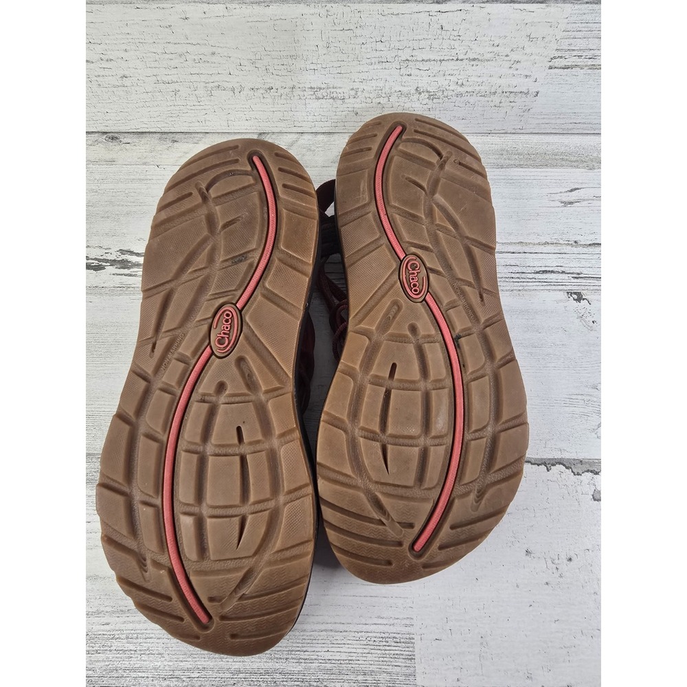 Chaco Z/Cloud 2 Womens 7 Red Orange Double Strap Toe Loop Sport Sandals J106594 - Picture 5 of 8